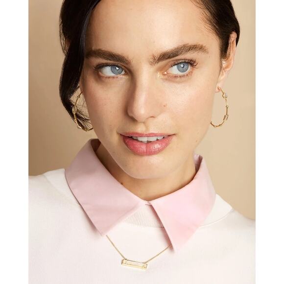 NWT! Kendra Scott Leanor Silver Short Pendant in Bronze Veined Turquoise - Picture 6 of 7